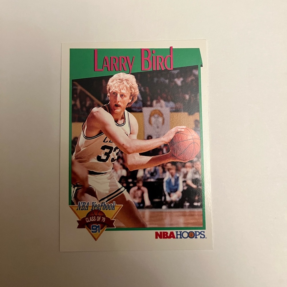NBAHOOPS 1991 yearbook addition Larry Bird trading card